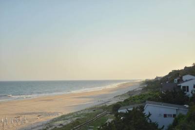 The beautiful of a Hamptons beach from our oceanfront hotel. 