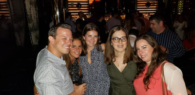 A group of friends at PHD rooftop enjoying NYC nightlife in downtown manhattan