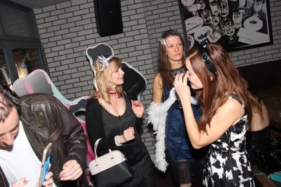 Groups of singles at an NYC halloween party.