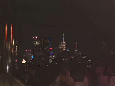NYC skyline form the hottest rooftop party in NYC