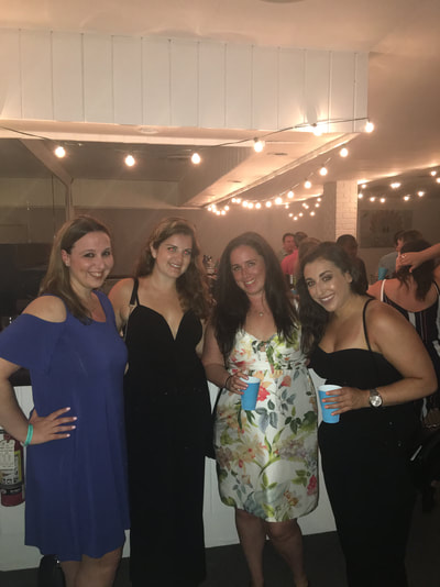 A group of girls getting ready for a night out in montauk